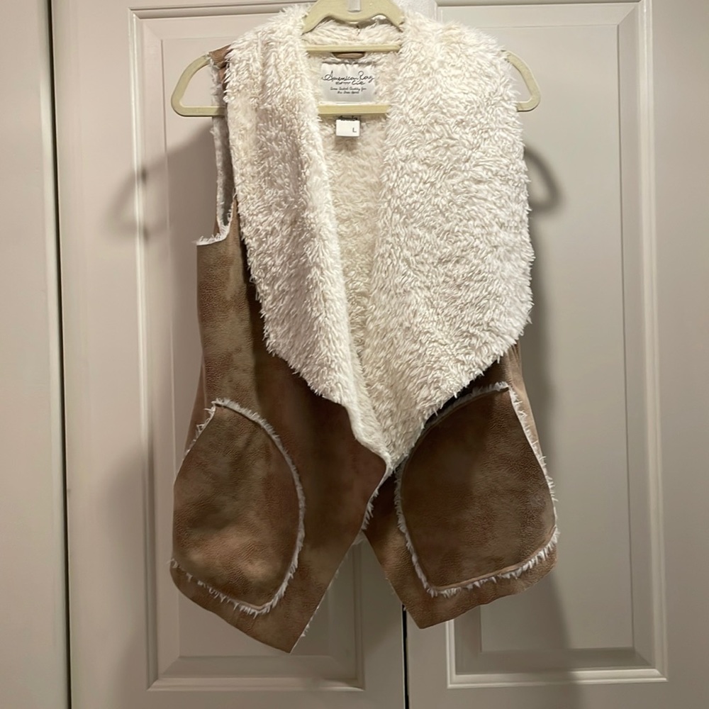 Fuzzy Suede Vest